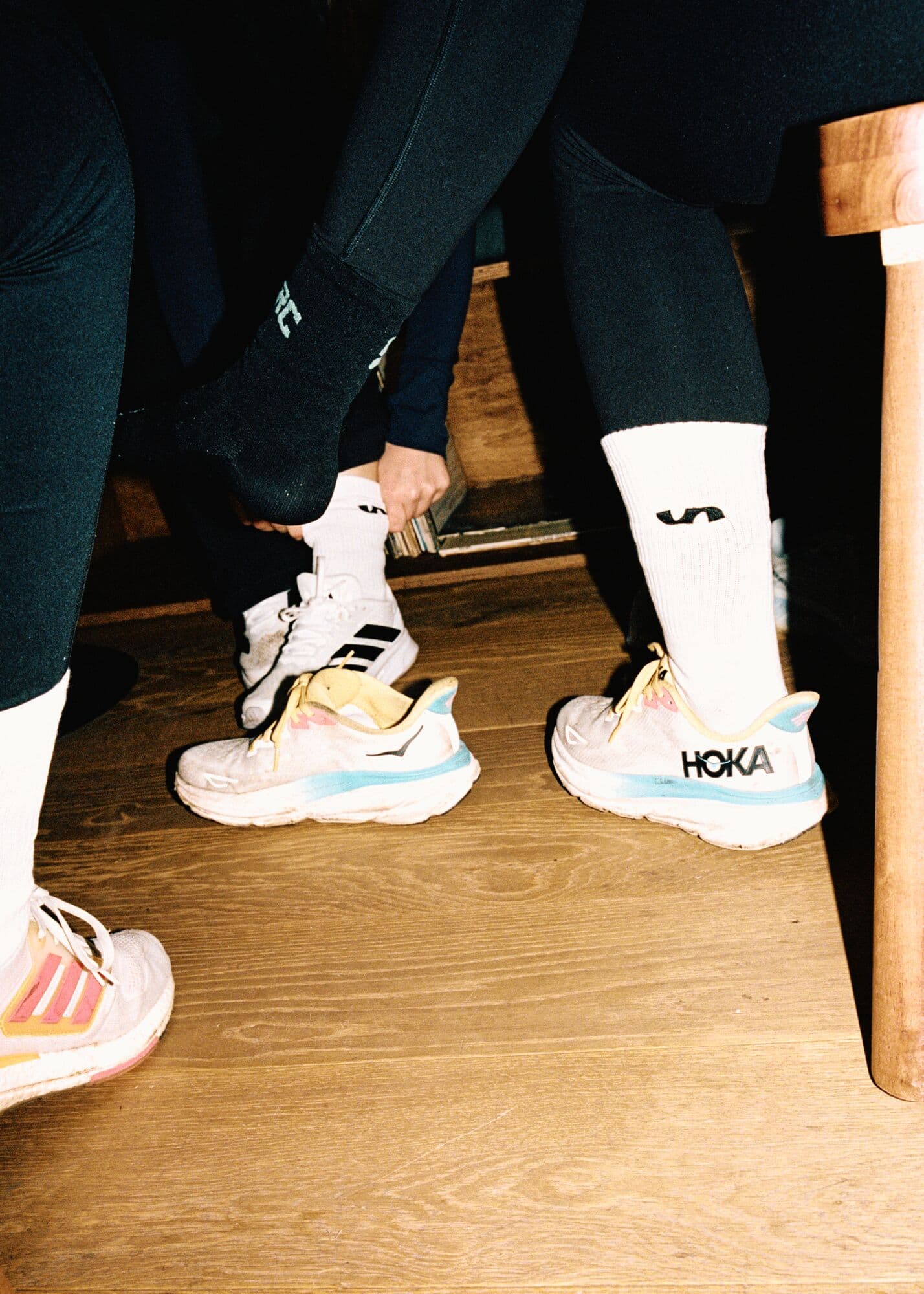 Lacing up for a run