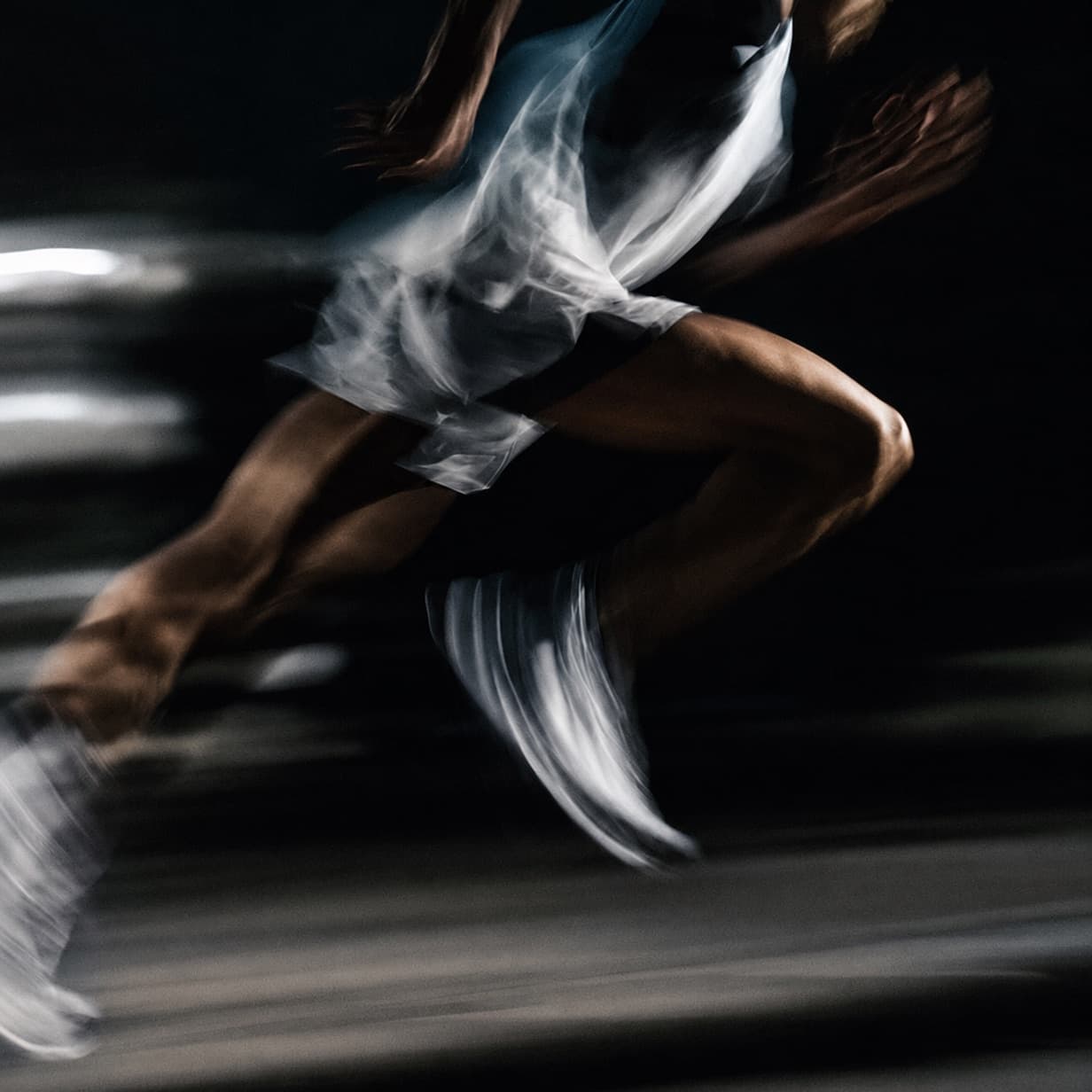 Athlete on a performance treadmill